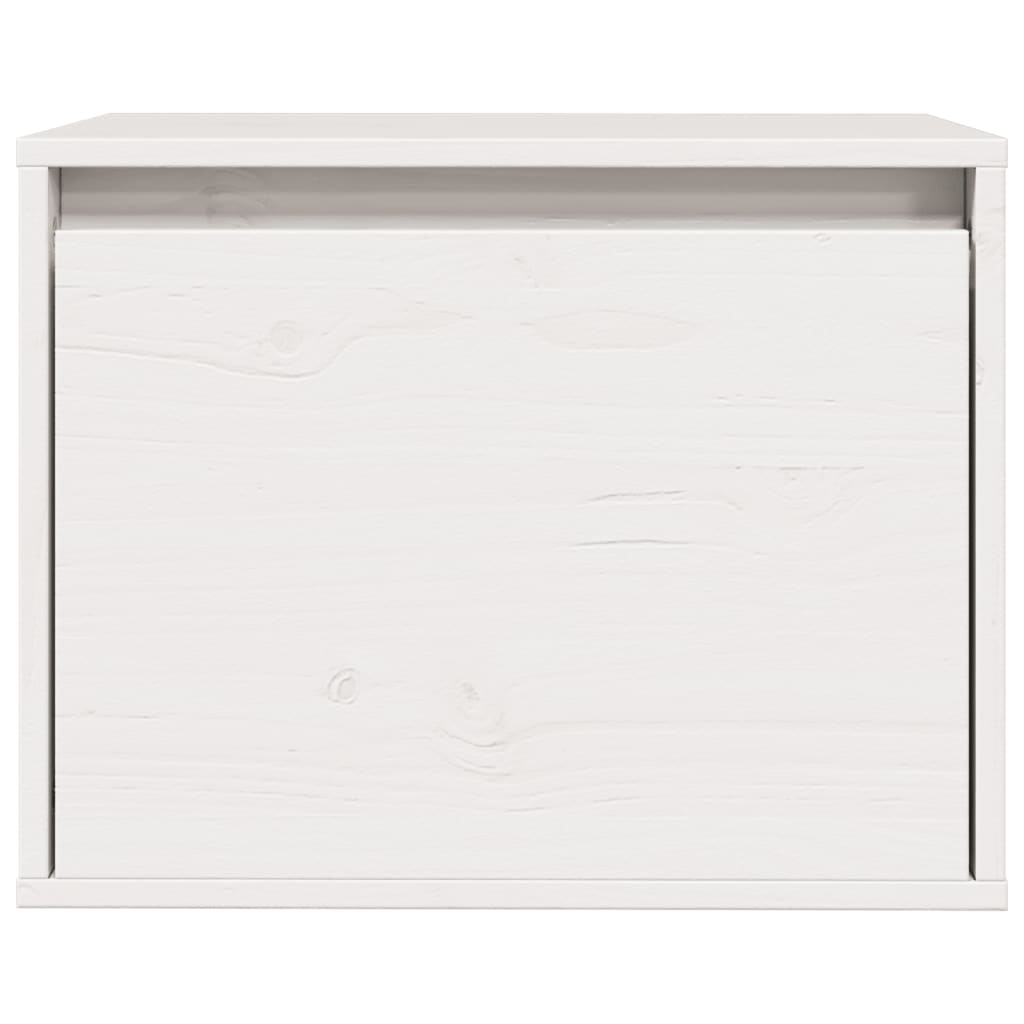 Armário de parede 45x30x35 cm madeira de pinho maciça branco