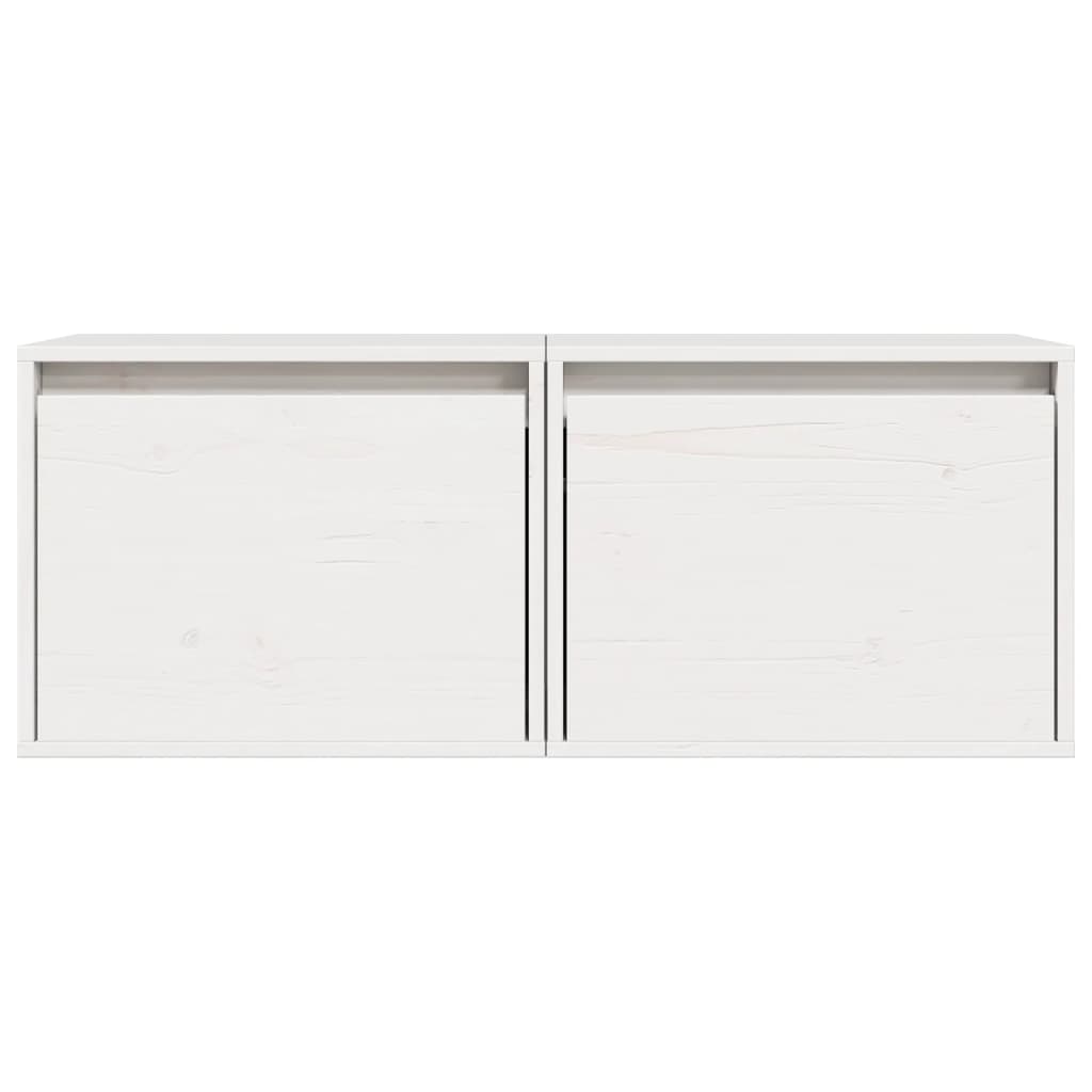 Armários de parede 2 pcs 45x30x35 cm pinho maciço branco