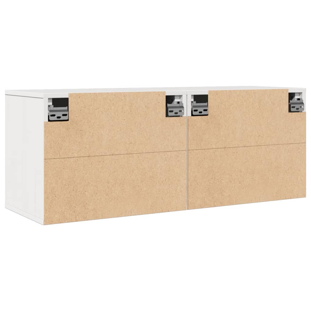 Armários de parede 2 pcs 45x30x35 cm pinho maciço branco