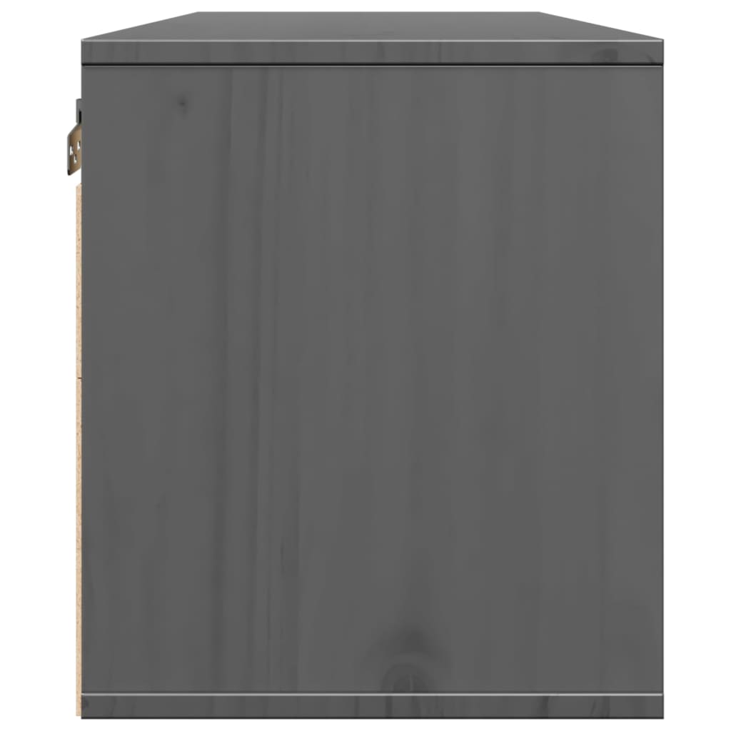 Armários de parede 2 pcs 45x30x35 cm pinho maciço cinza