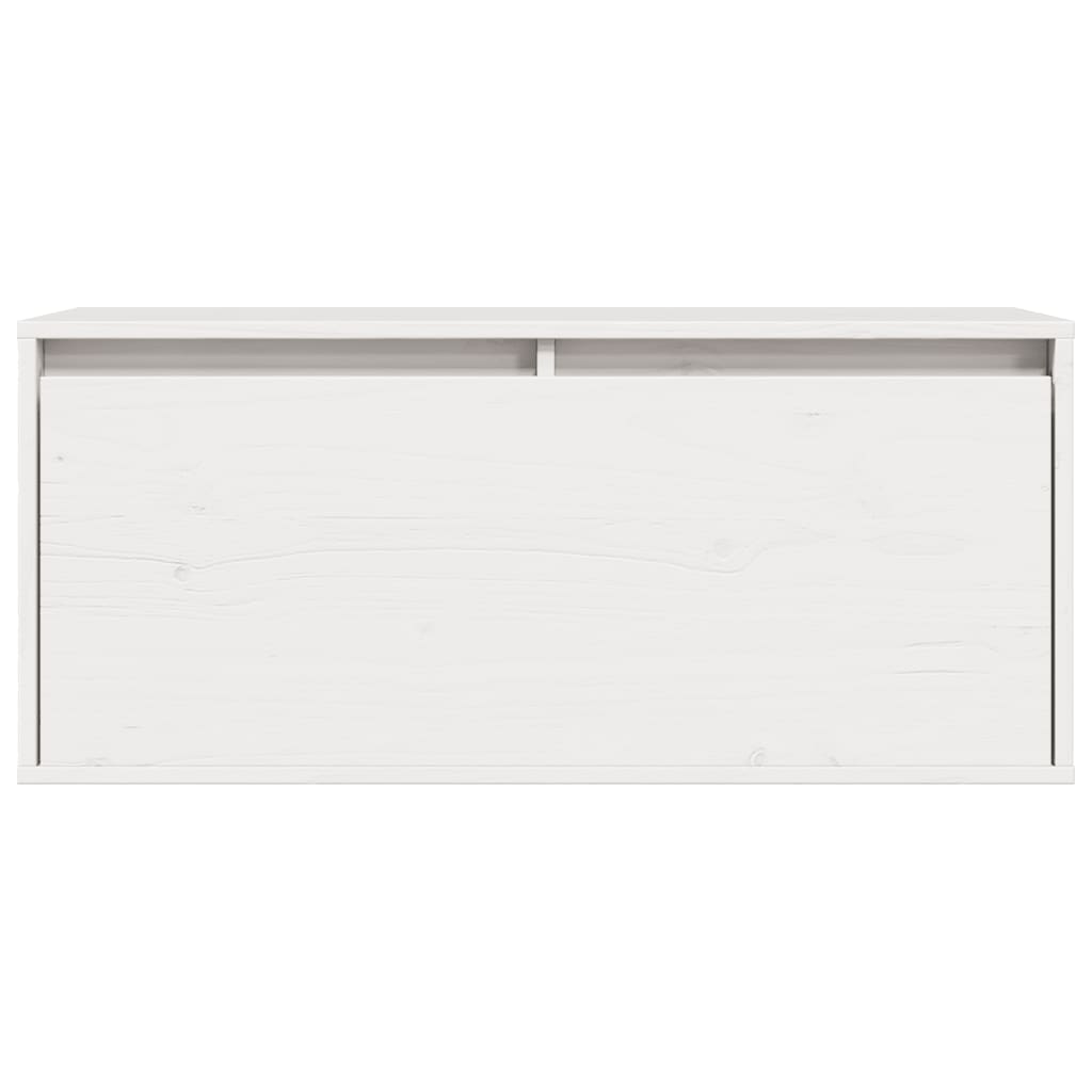 Armário de parede 80x30x35 cm madeira de pinho maciça branco