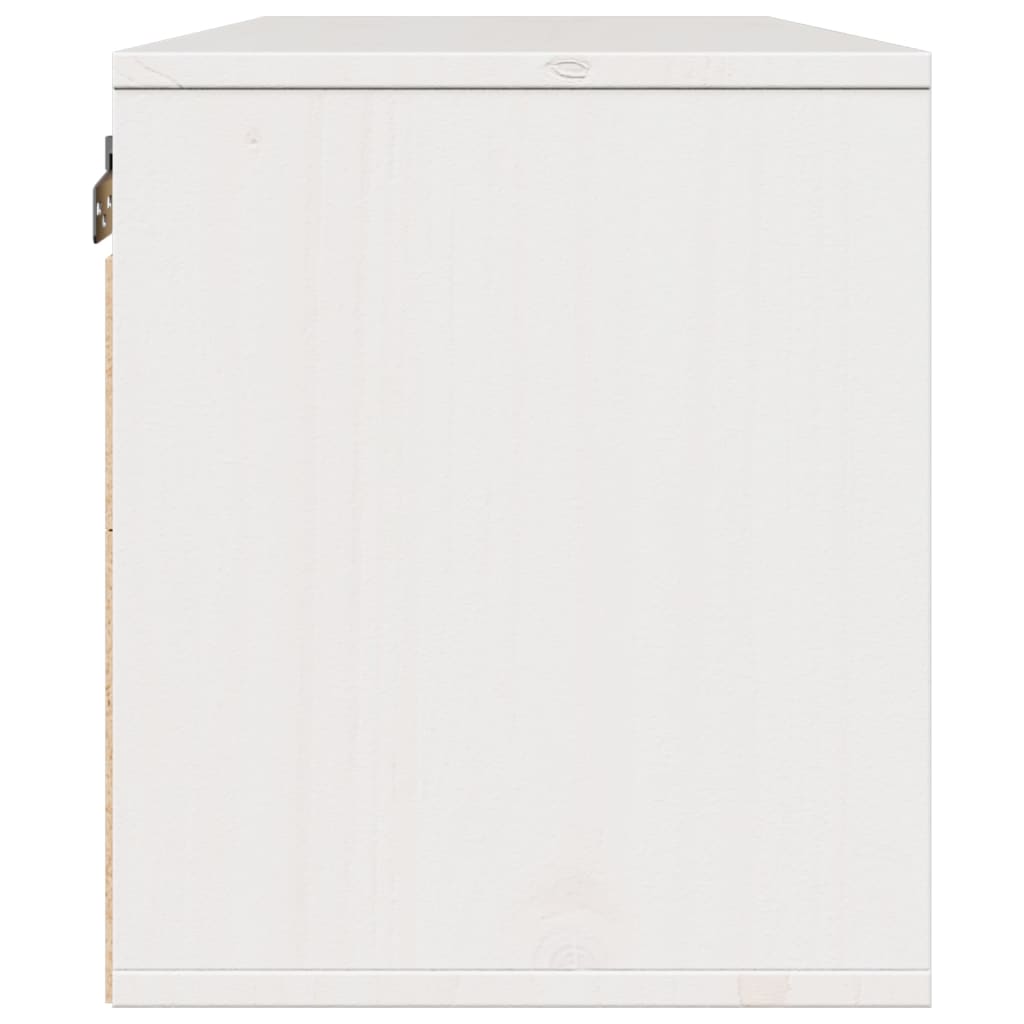 Armário de parede 80x30x35 cm madeira de pinho maciça branco