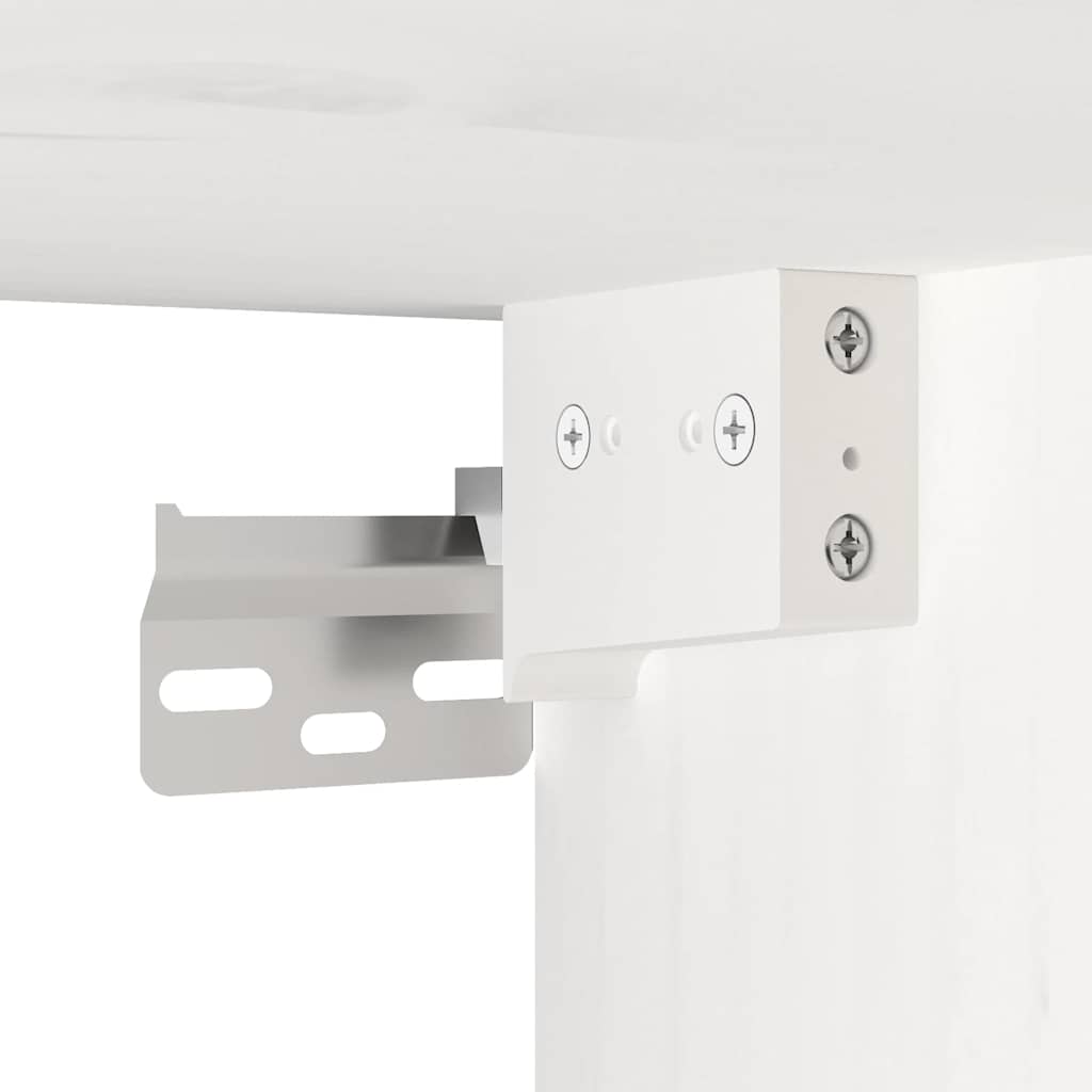 Armários de parede 2 pcs 100x30x35 cm pinho maciço branco