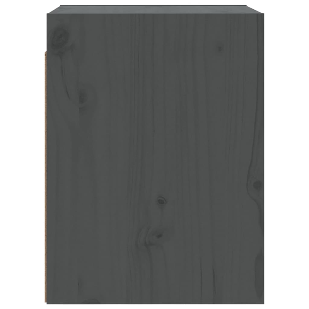Armários de parede 2 pcs 30x30x40 cm pinho maciço cinza
