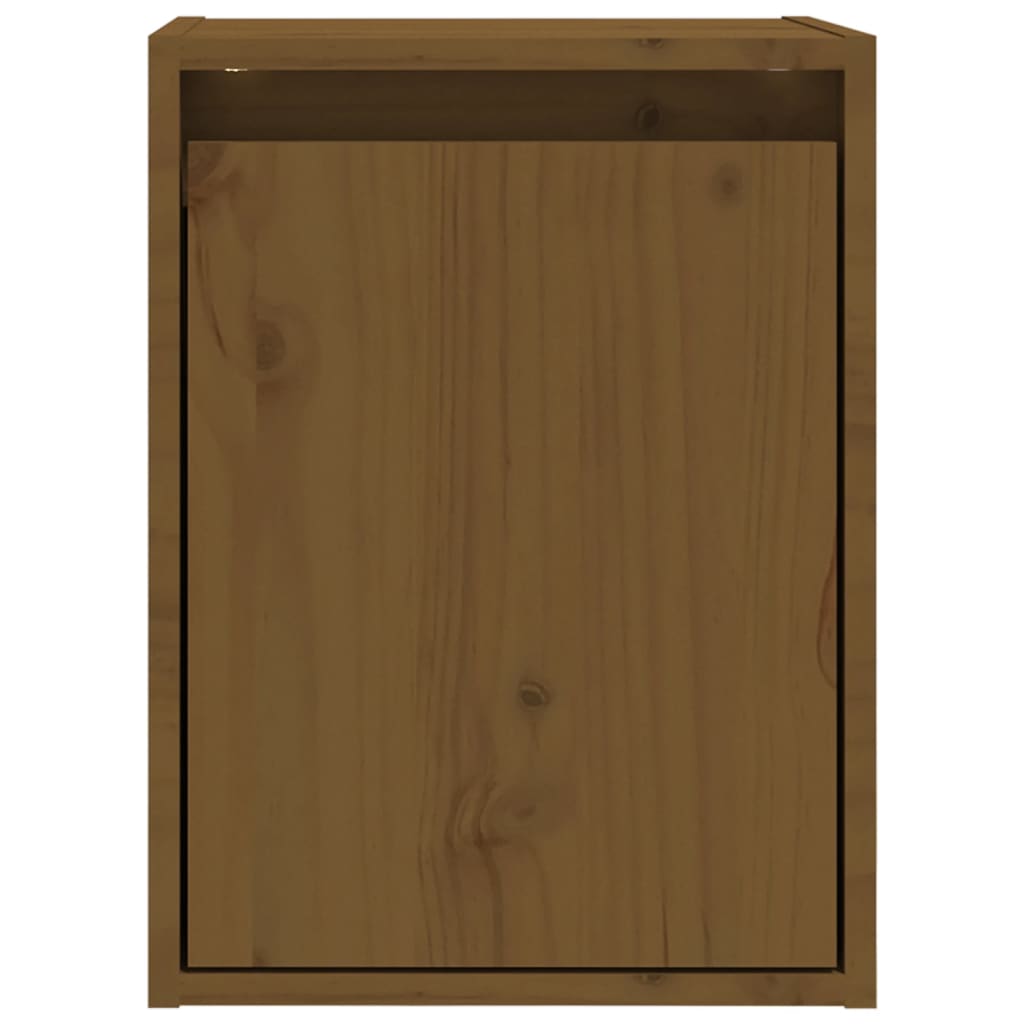 Armários de parede 2 pcs 30x30x40 cm pinho maciço castanho mel