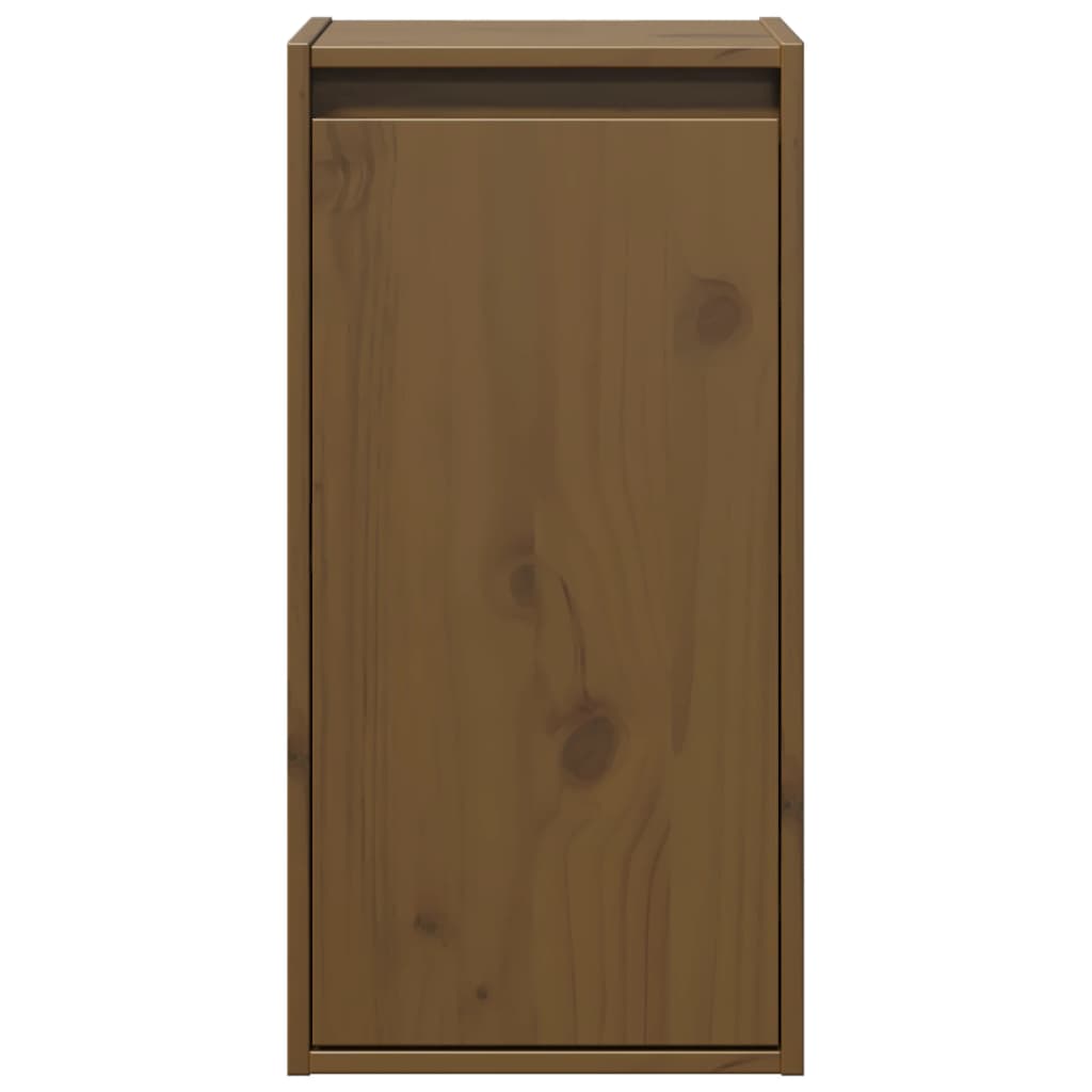 Armários de parede 2 pcs 30x30x60 cm pinho maciço castanho mel