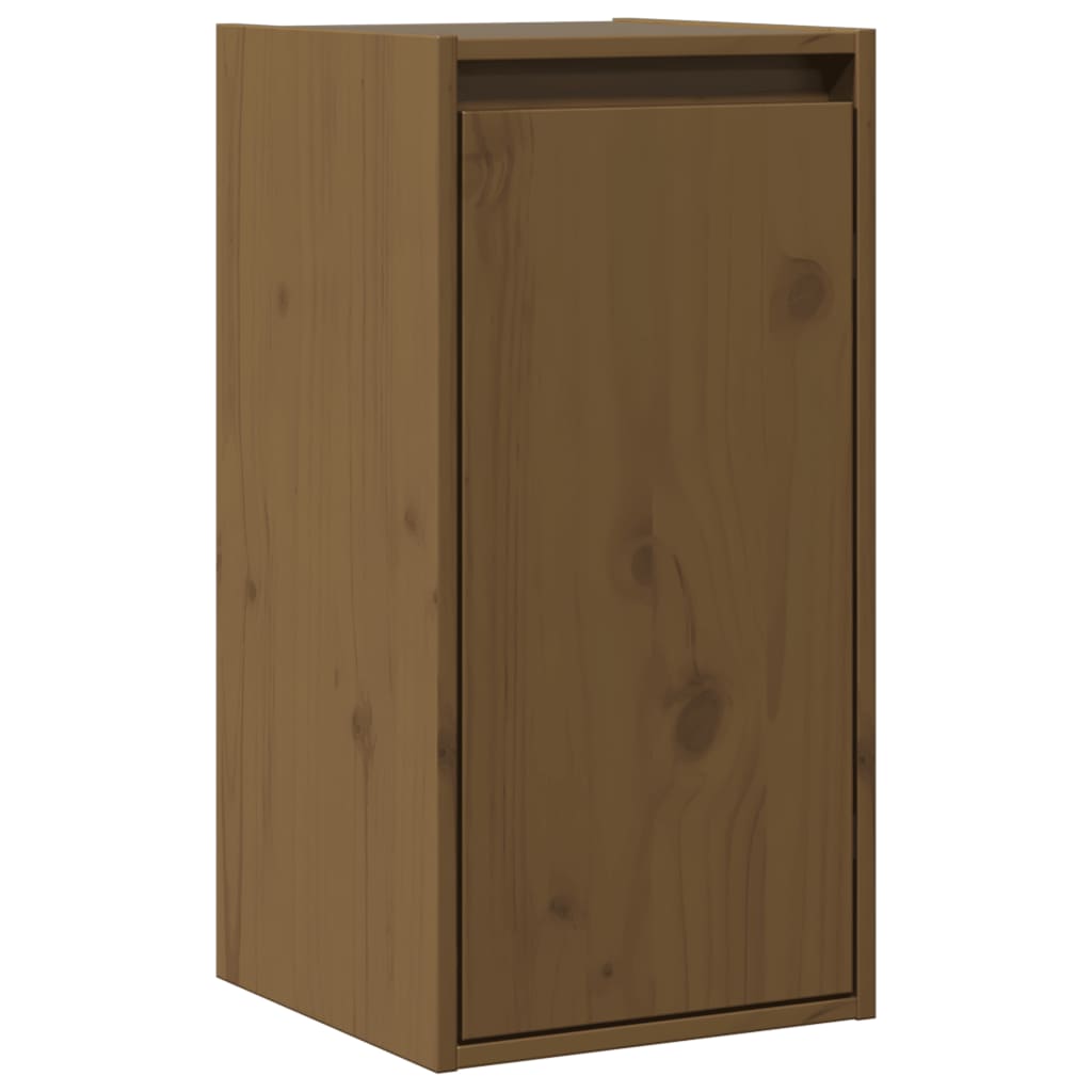 Armários de parede 2 pcs 30x30x60 cm pinho maciço castanho mel