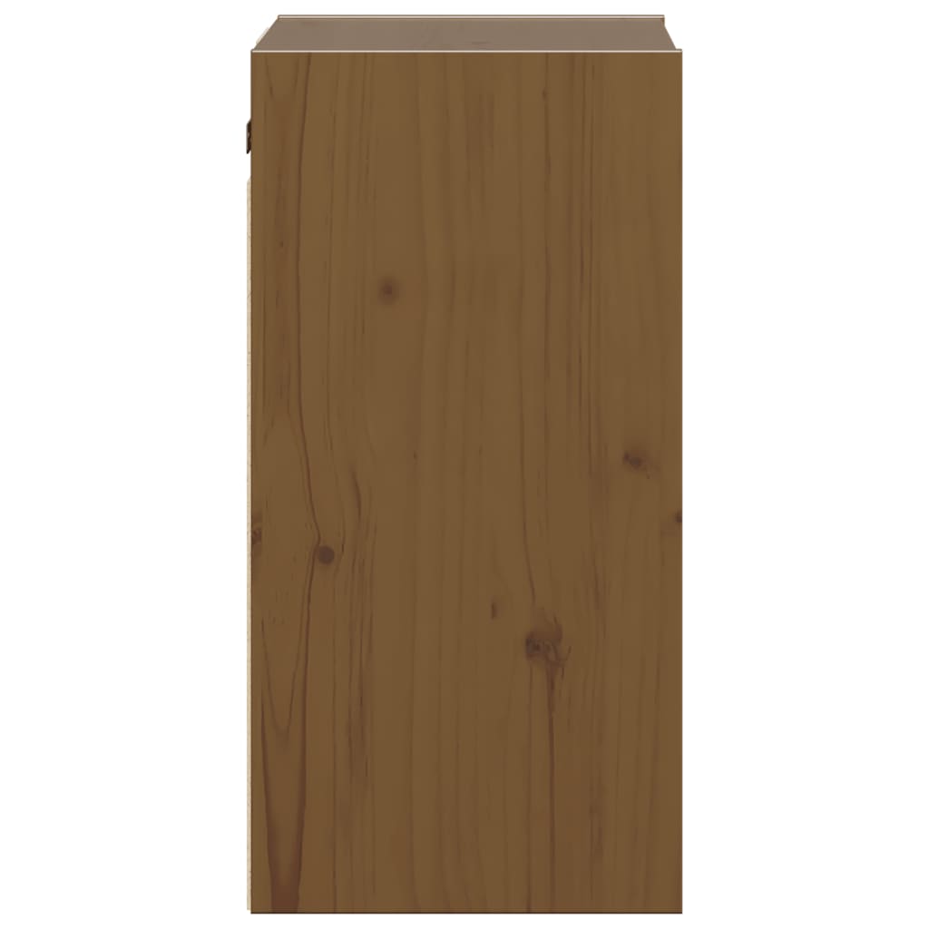 Armários de parede 2 pcs 30x30x60 cm pinho maciço castanho mel