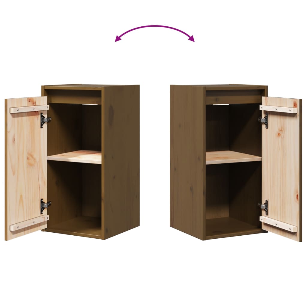 Armários de parede 2 pcs 30x30x60 cm pinho maciço castanho mel
