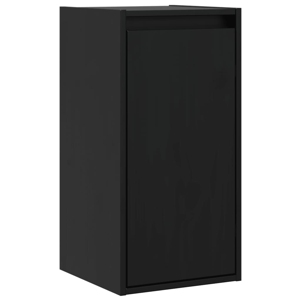 Armários de parede 2 pcs 30x30x60 cm pinho maciço preto