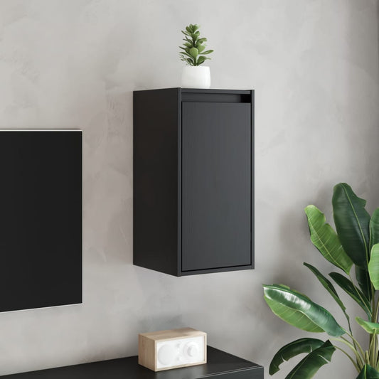 Armários de parede 2 pcs 30x30x60 cm pinho maciço preto