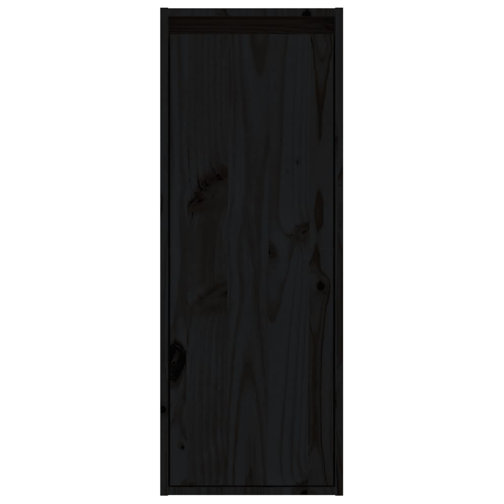 Armário de parede 30x30x80 cm pinho maciço preto