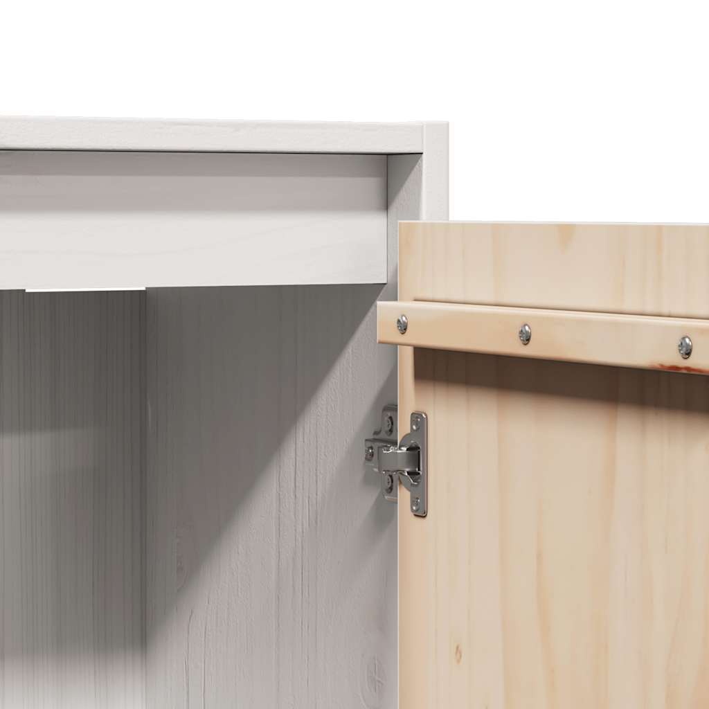 Armários de parede 2 pcs 30x30x100 cm pinho maciço branco
