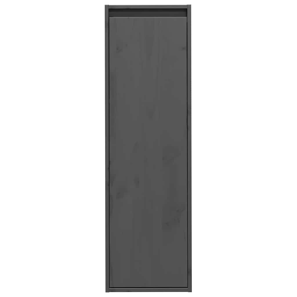 Armários de parede 2 pcs 30x30x100 cm pinho maciço cinza