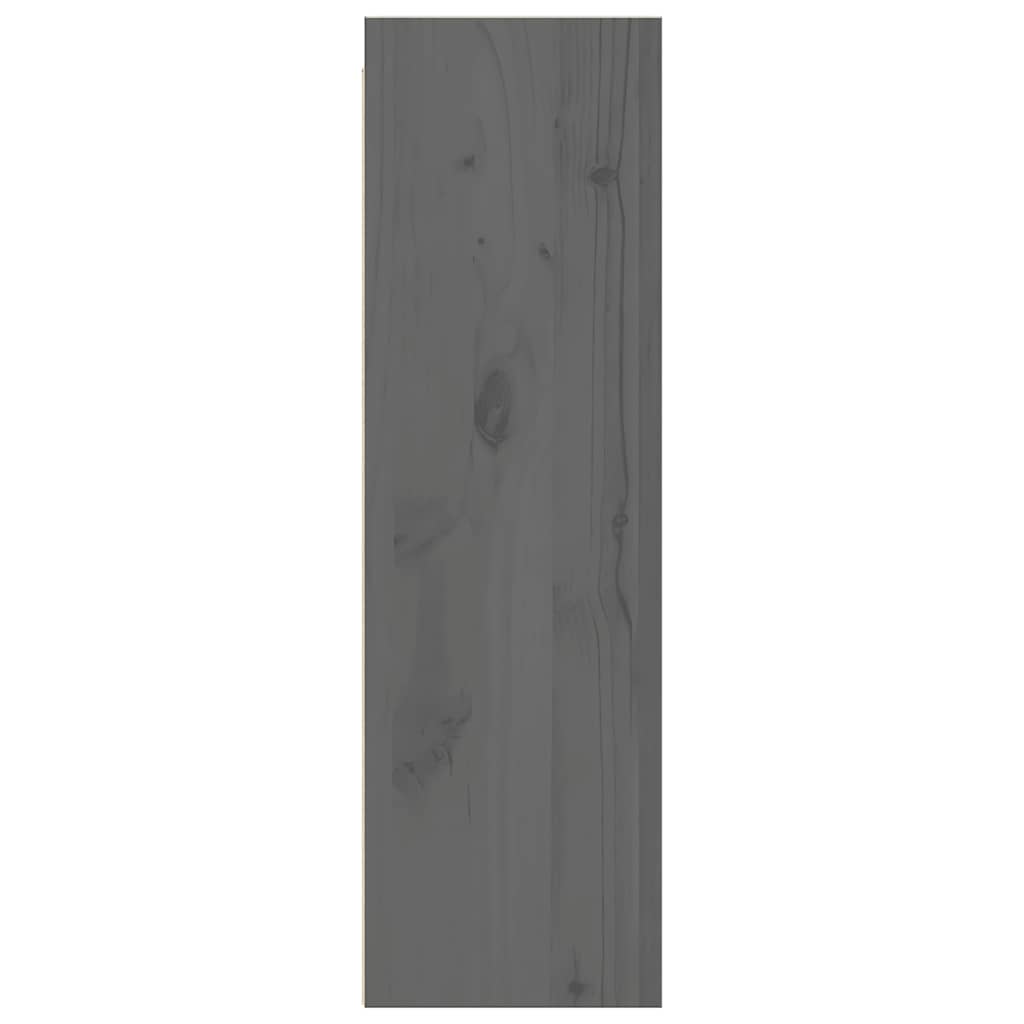 Armários de parede 2 pcs 30x30x100 cm pinho maciço cinza