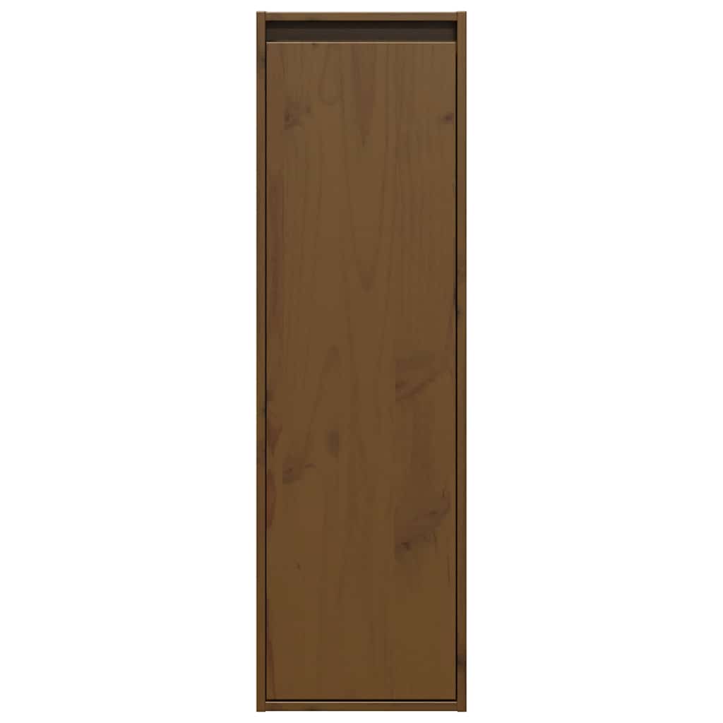 Armários de parede 2 pcs 30x30x100 cm pinho maciço castanho mel