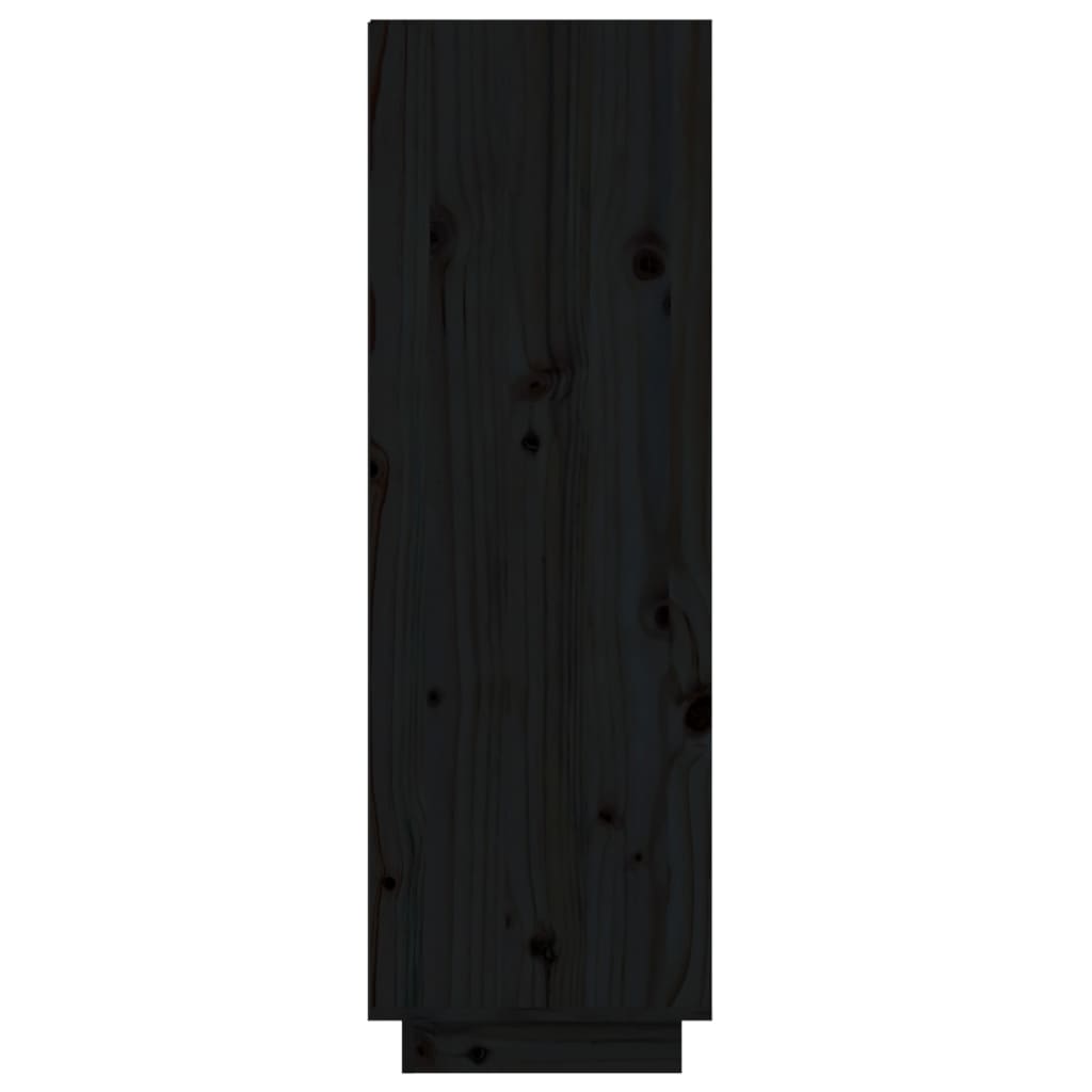 Sapateira 60x34x105 cm madeira de pinho maciça preto