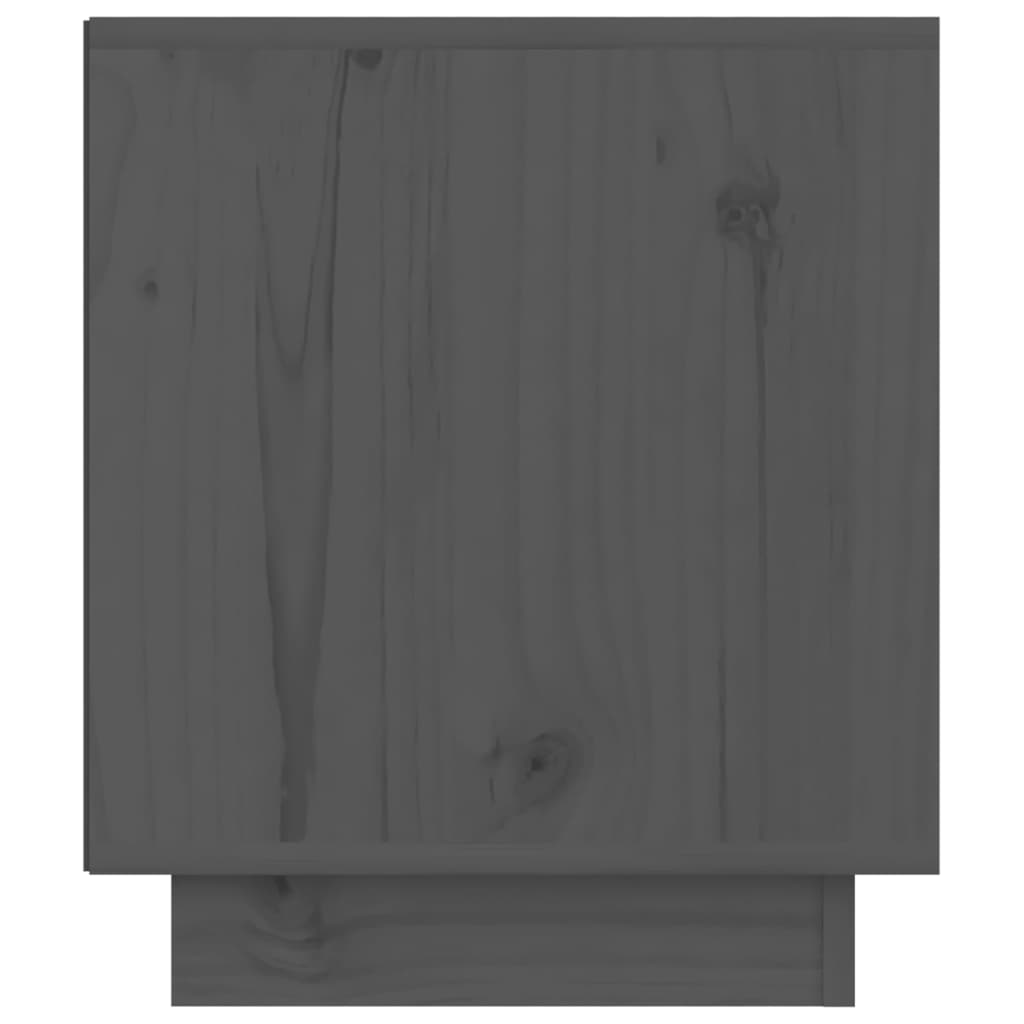 Mesas de cabeceira 2 pcs 40x34x40 cm pinho maciço cinza