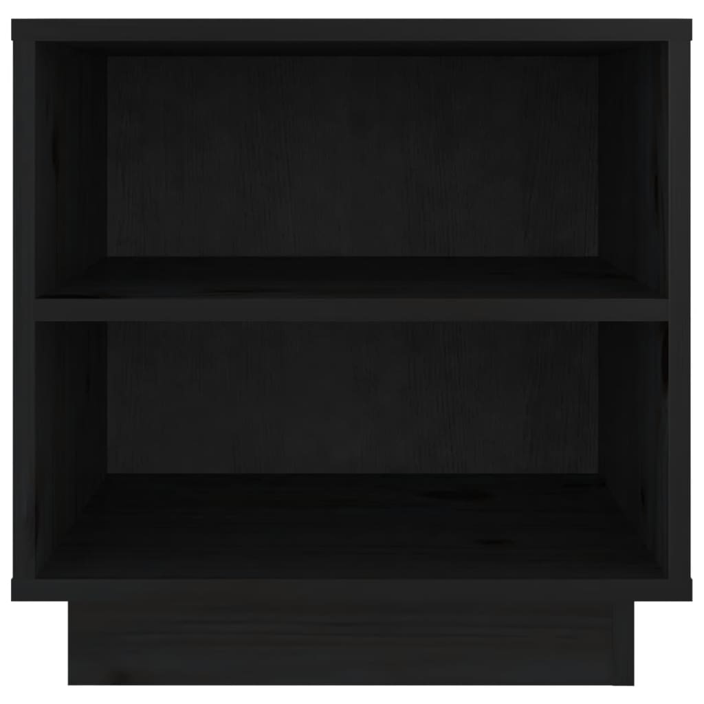 Mesas de cabeceira 2 pcs 40x34x40 cm pinho maciço preto