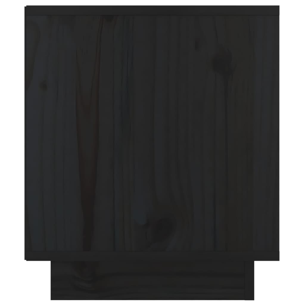 Mesas de cabeceira 2 pcs 40x34x40 cm pinho maciço preto