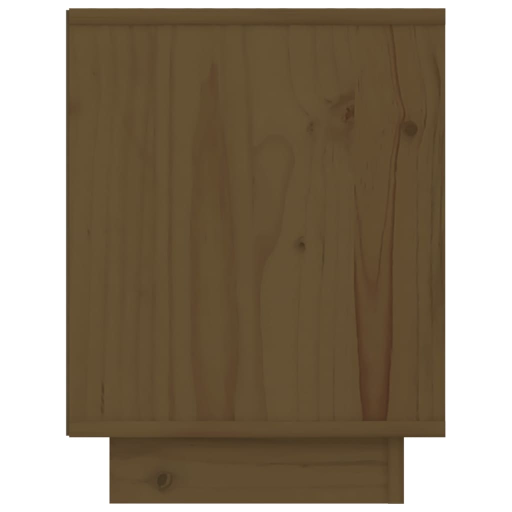 Mesa de cabeceira 40x30x40 cm pinho maciço castanho mel