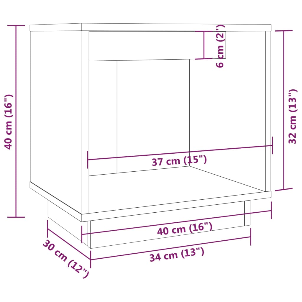 Mesas de cabeceira 2 pcs 40x30x40 cm pinho maciço castanho mel
