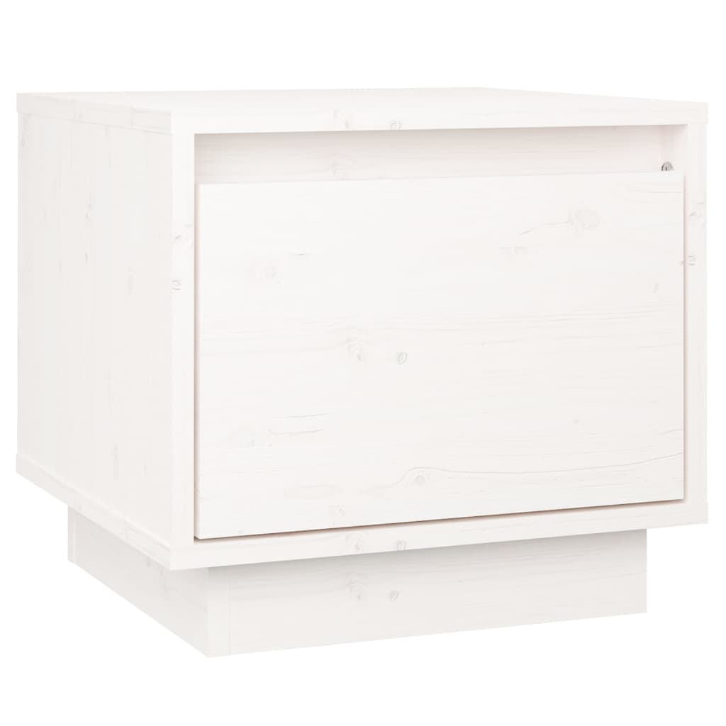 Mesas de cabeceira 2 pcs 35x34x32 cm pinho maciço branco