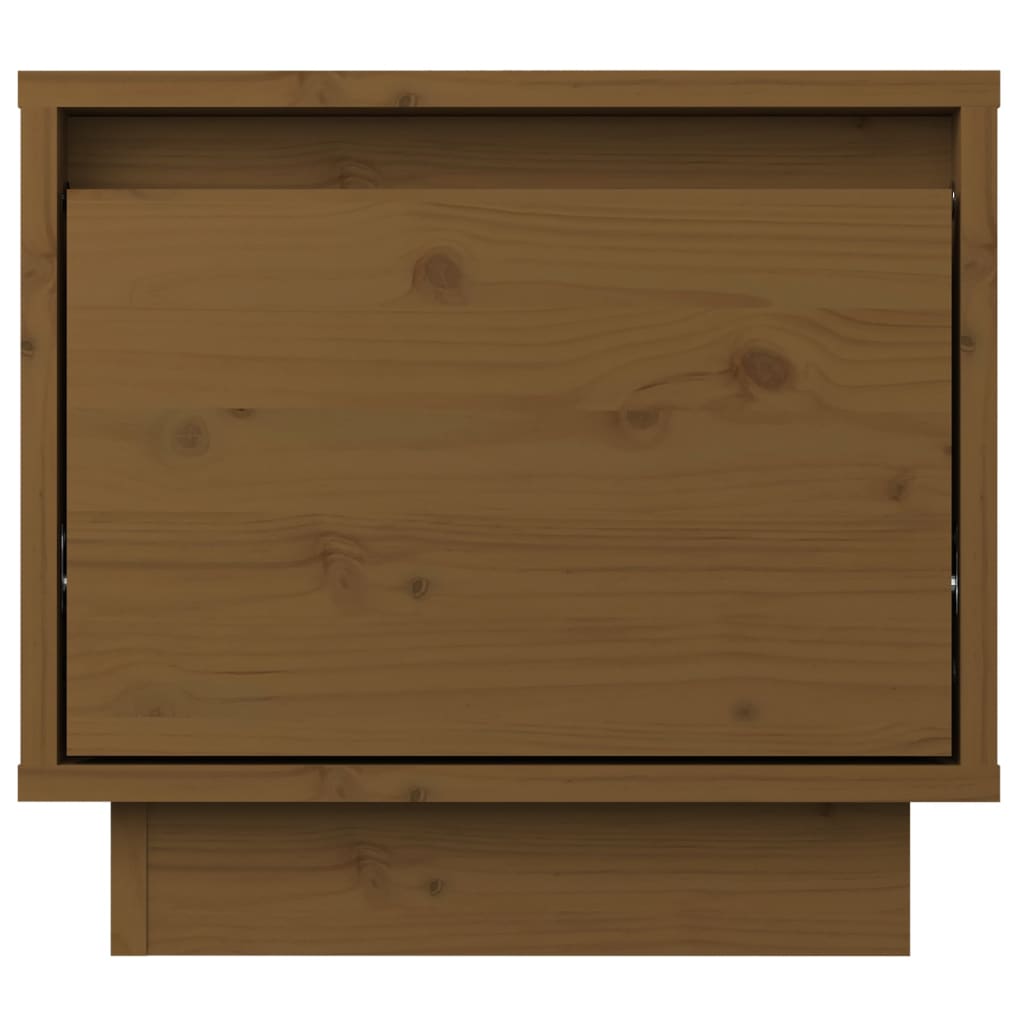 Mesas de cabeceira 2 pcs 35x34x32 cm pinho maciço castanho mel