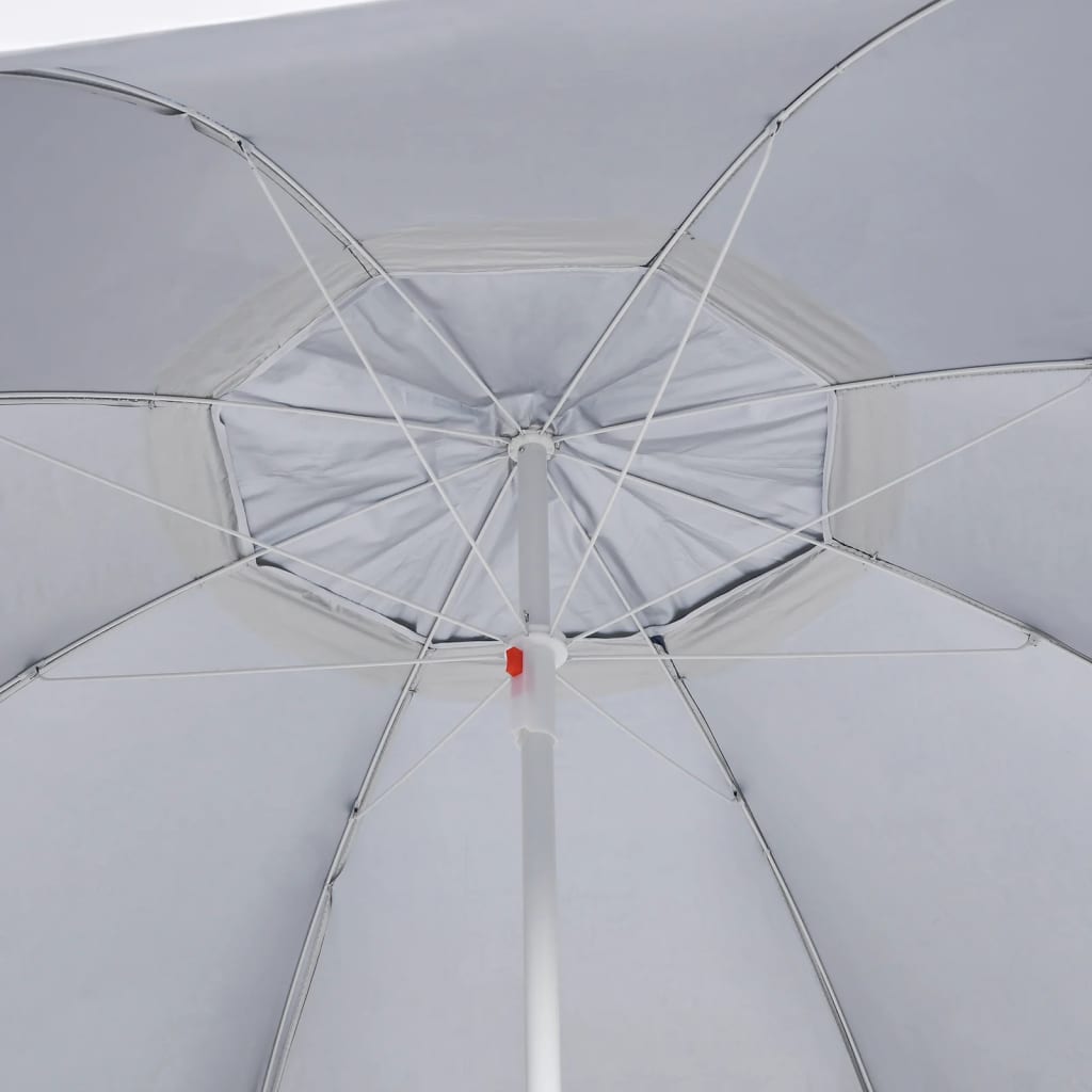 Guarda-sol de praia com paredes laterais 215 cm antracite