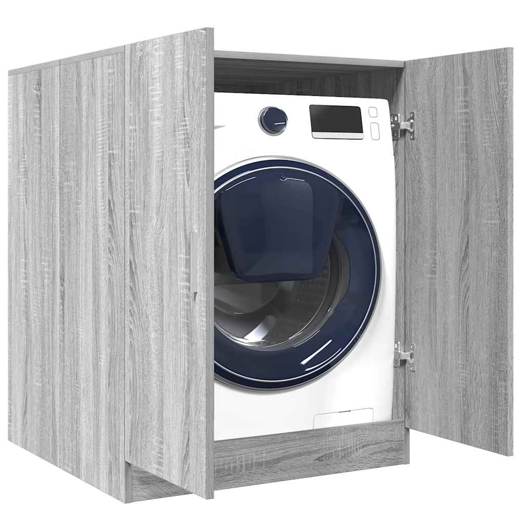 Armário máquina de lavar roupa 71x71,5x91,5 cm sonoma cinza