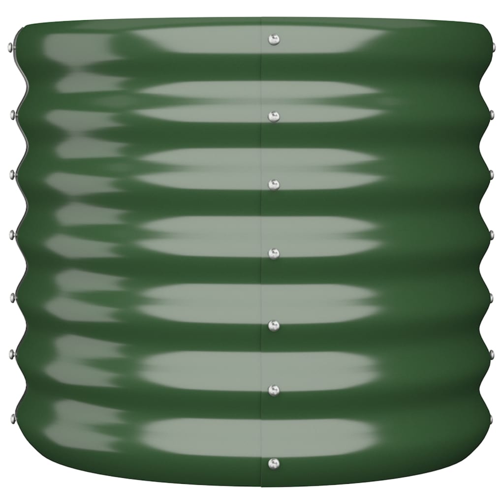 Vaso/floreira de jardim aço galvanizado 40x40x36 cm verde