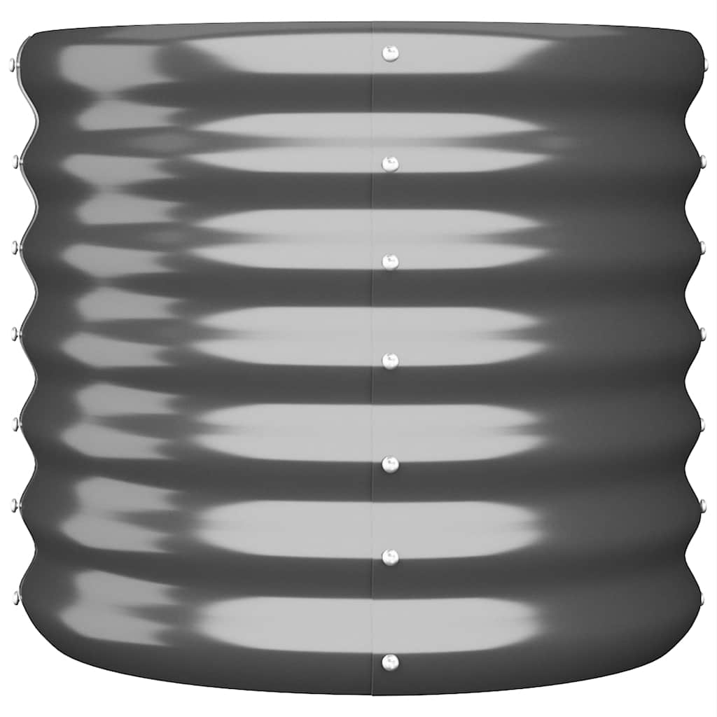 Vaso/floreira de jardim aço galvanizado 40x40x36cm antracite