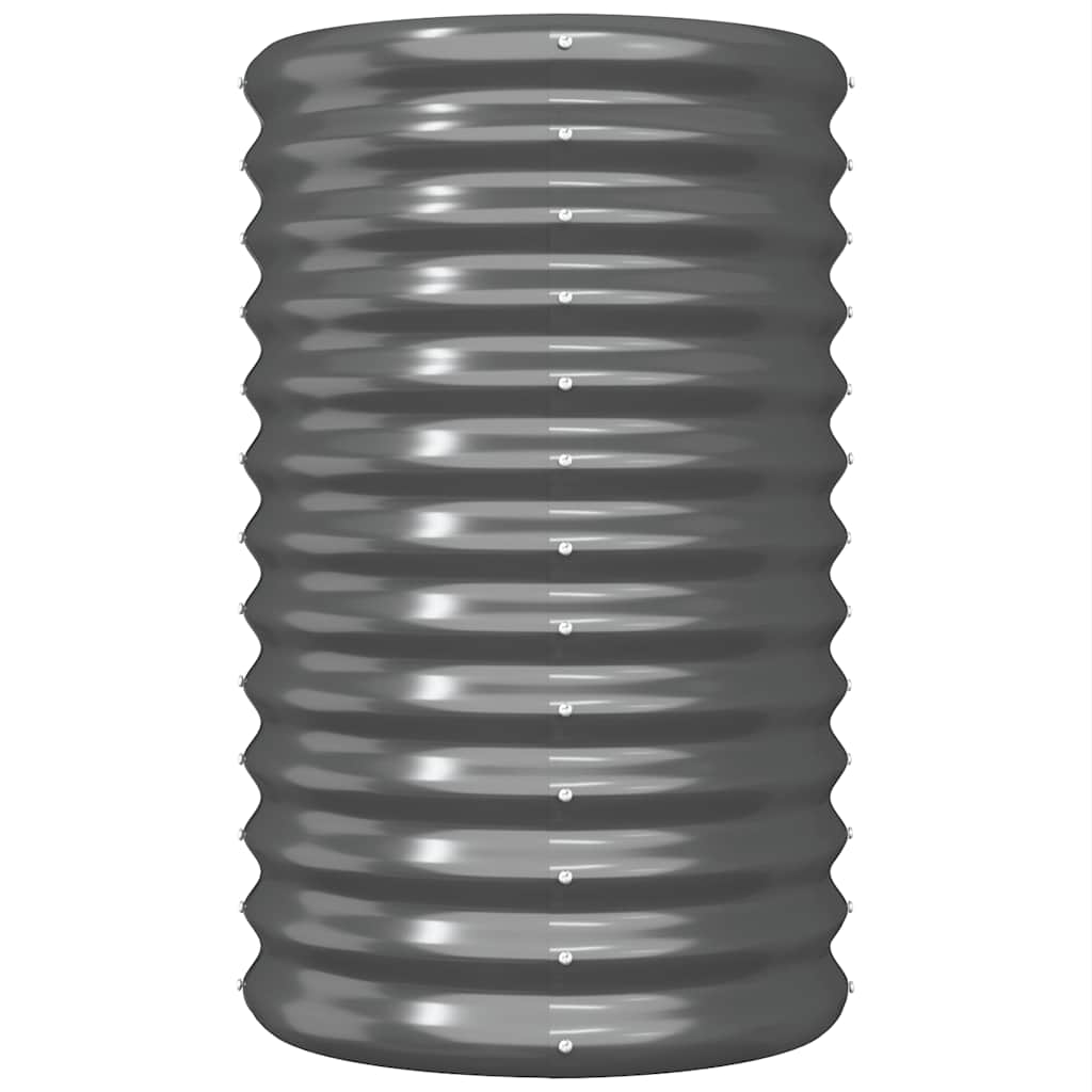 Vaso/floreira de jardim aço galvanizado 40x40x68cm antracite