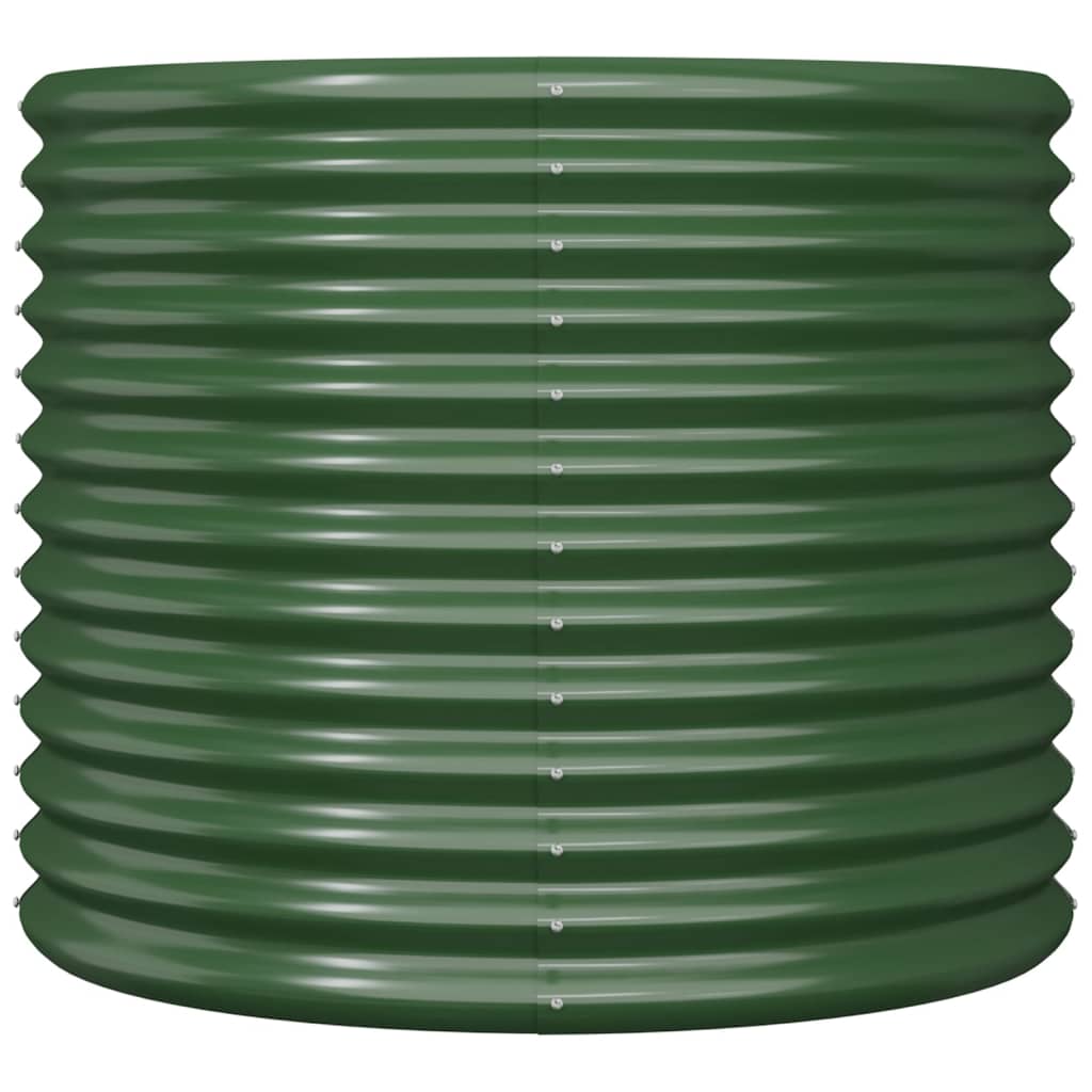 Vaso/floreira de jardim aço galvanizado 80x80x68 cm verde