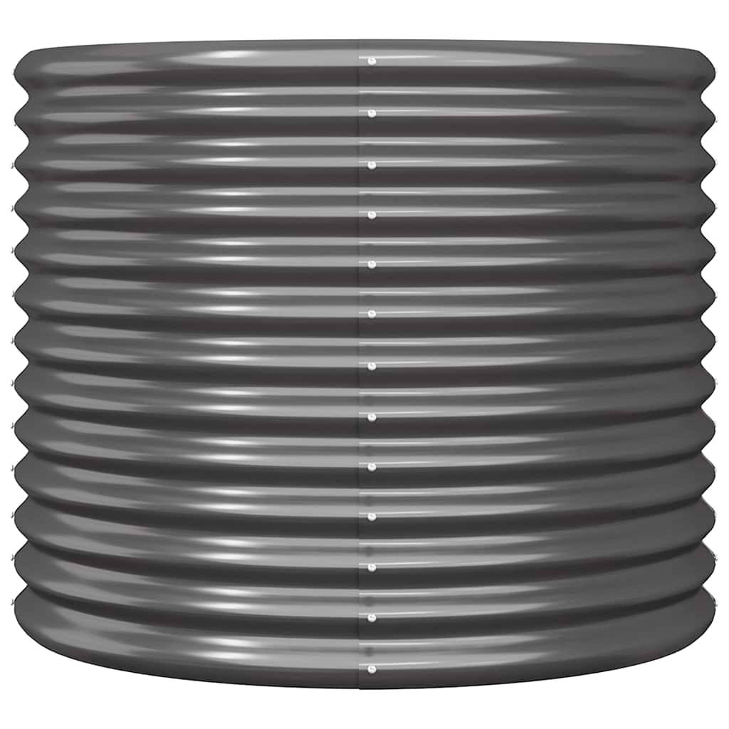 Vaso/floreira de jardim aço galvanizado 80x80x68cm antracite