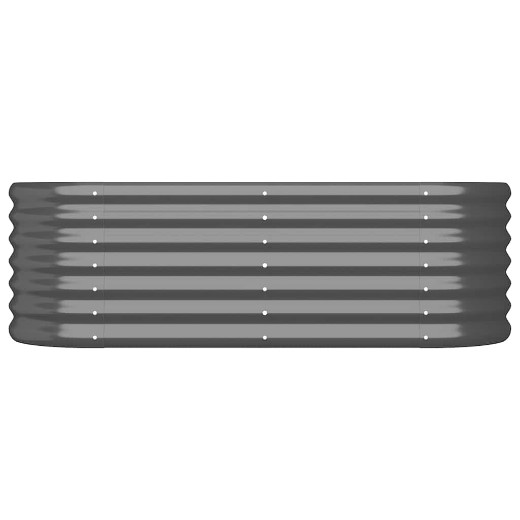 Canteiro elevado jardim 114x40x36 aço galvanizado antracite