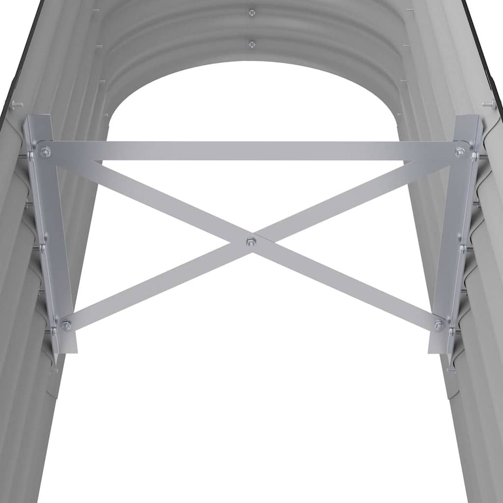 Canteiro elevado jardim 114x40x36 aço galvanizado antracite