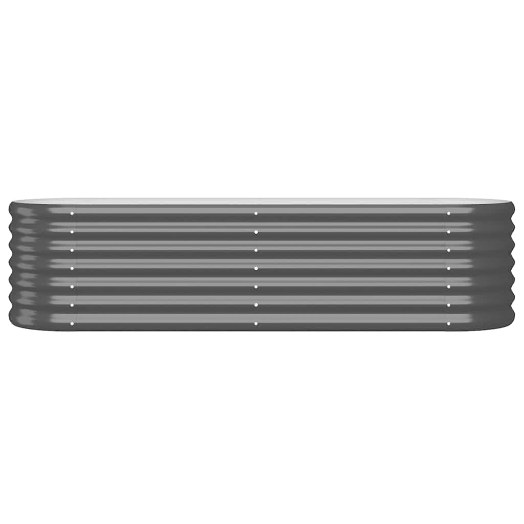 Canteiro elevado jardim 152x40x36 aço galvanizado antracite
