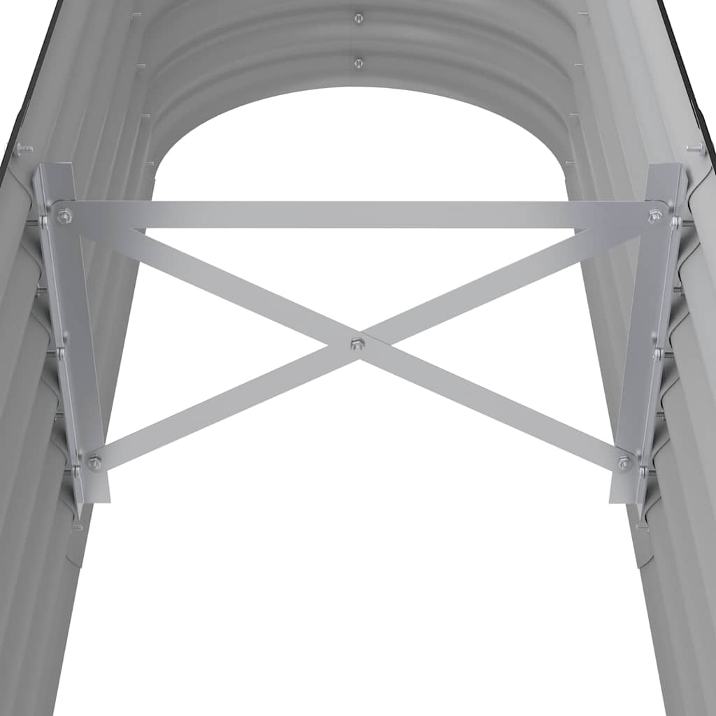 Canteiro elevado jardim 152x40x36 aço galvanizado antracite