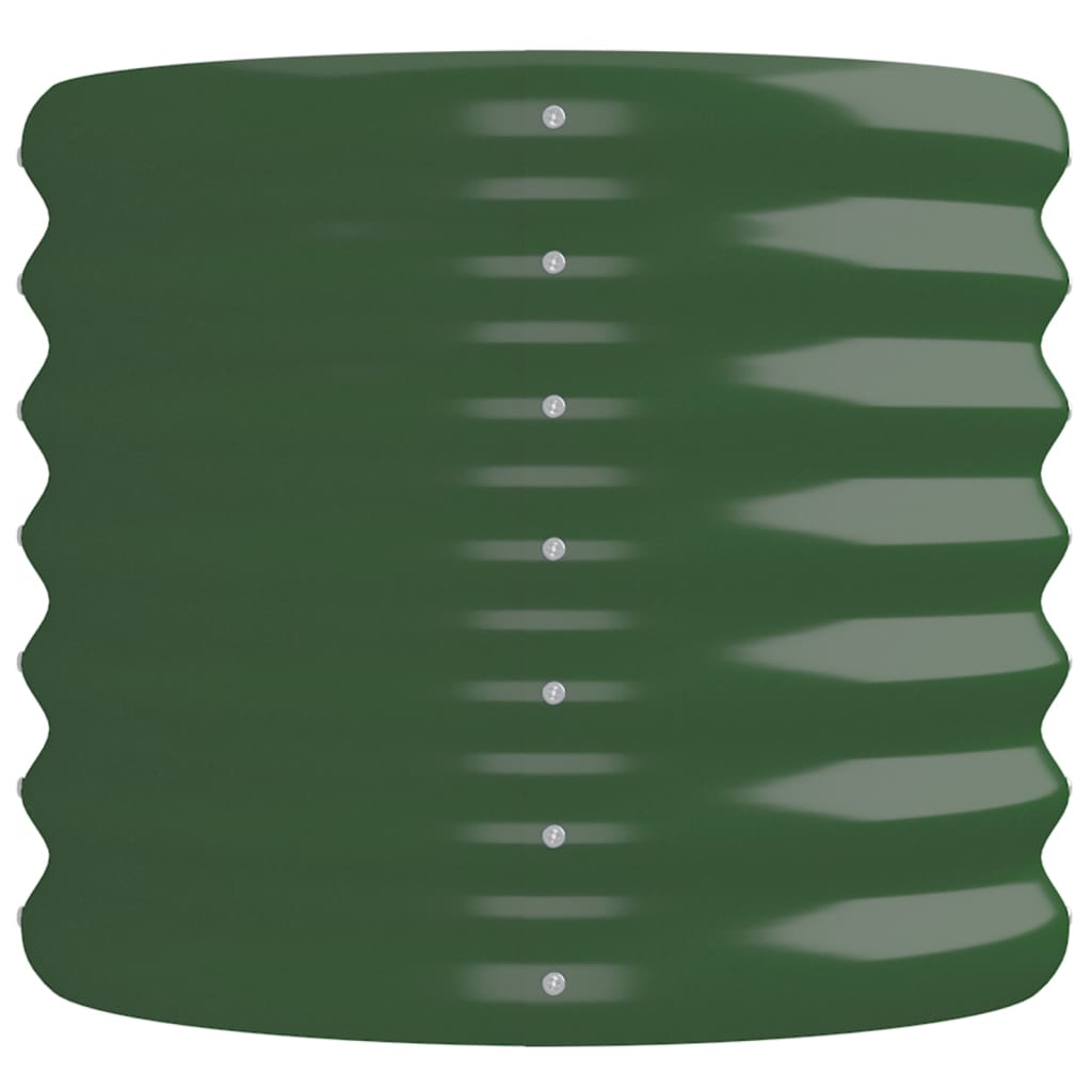 Canteiro elevado jardim 224x40x36 cm aço galvanizado verde