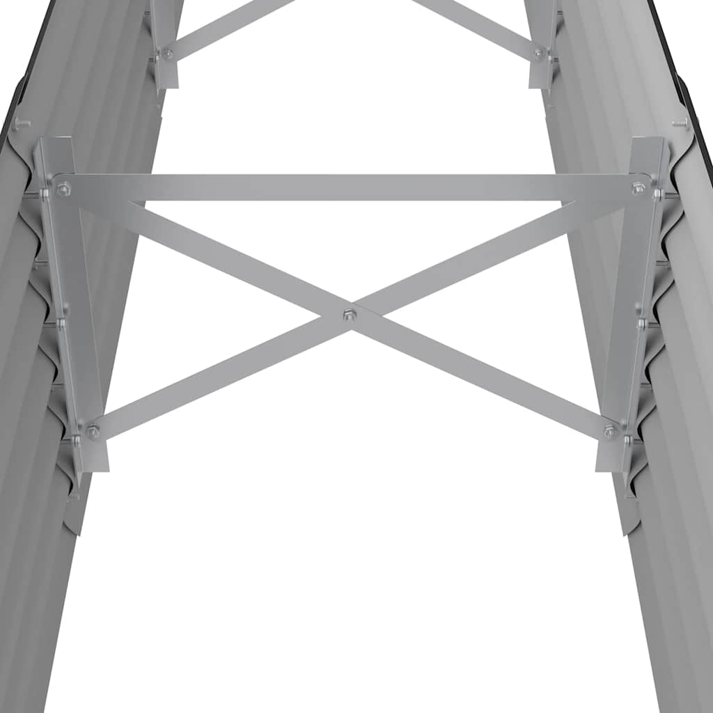Canteiro elevado jardim 224x40x36 aço galvanizado antracite