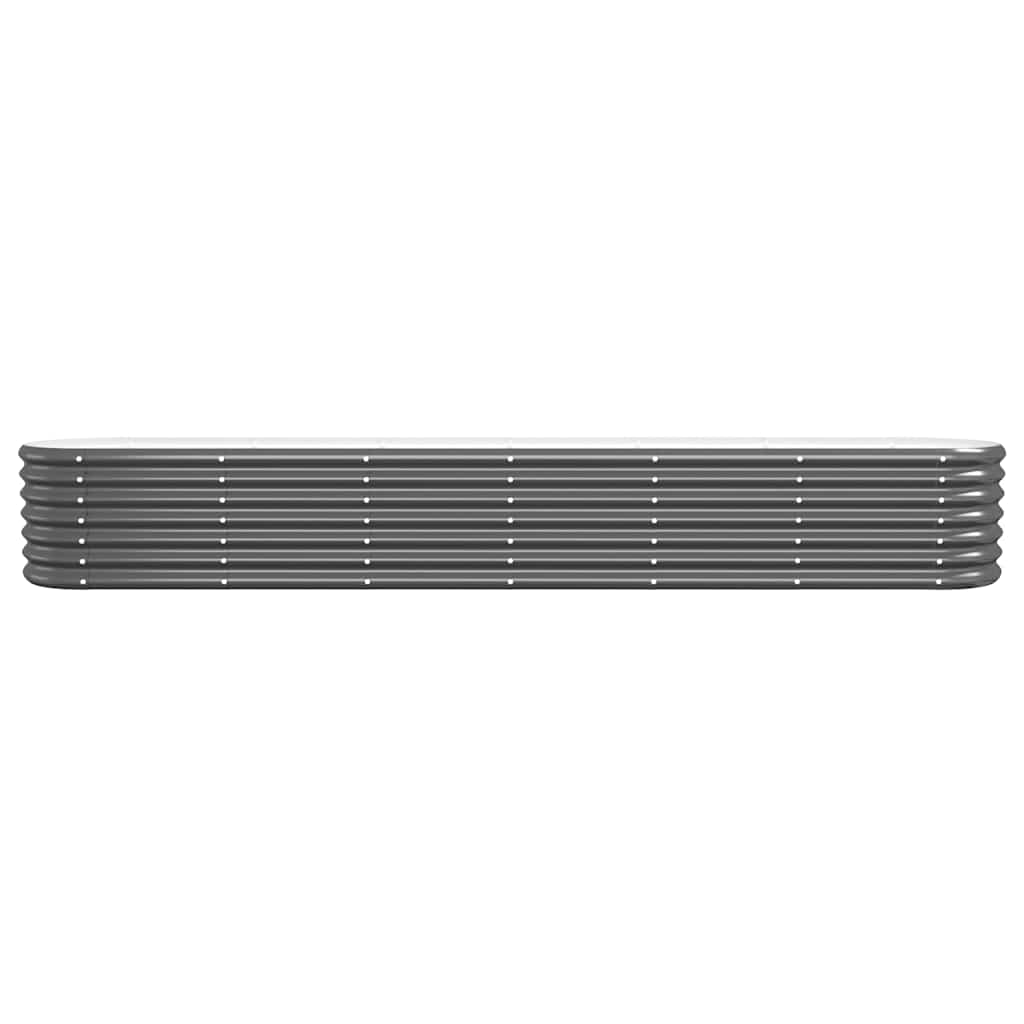 Canteiro elevado jardim 260x40x36 aço galvanizado antracite
