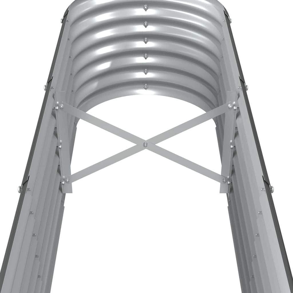 Canteiro elevado jardim 260x40x36 aço galvanizado antracite