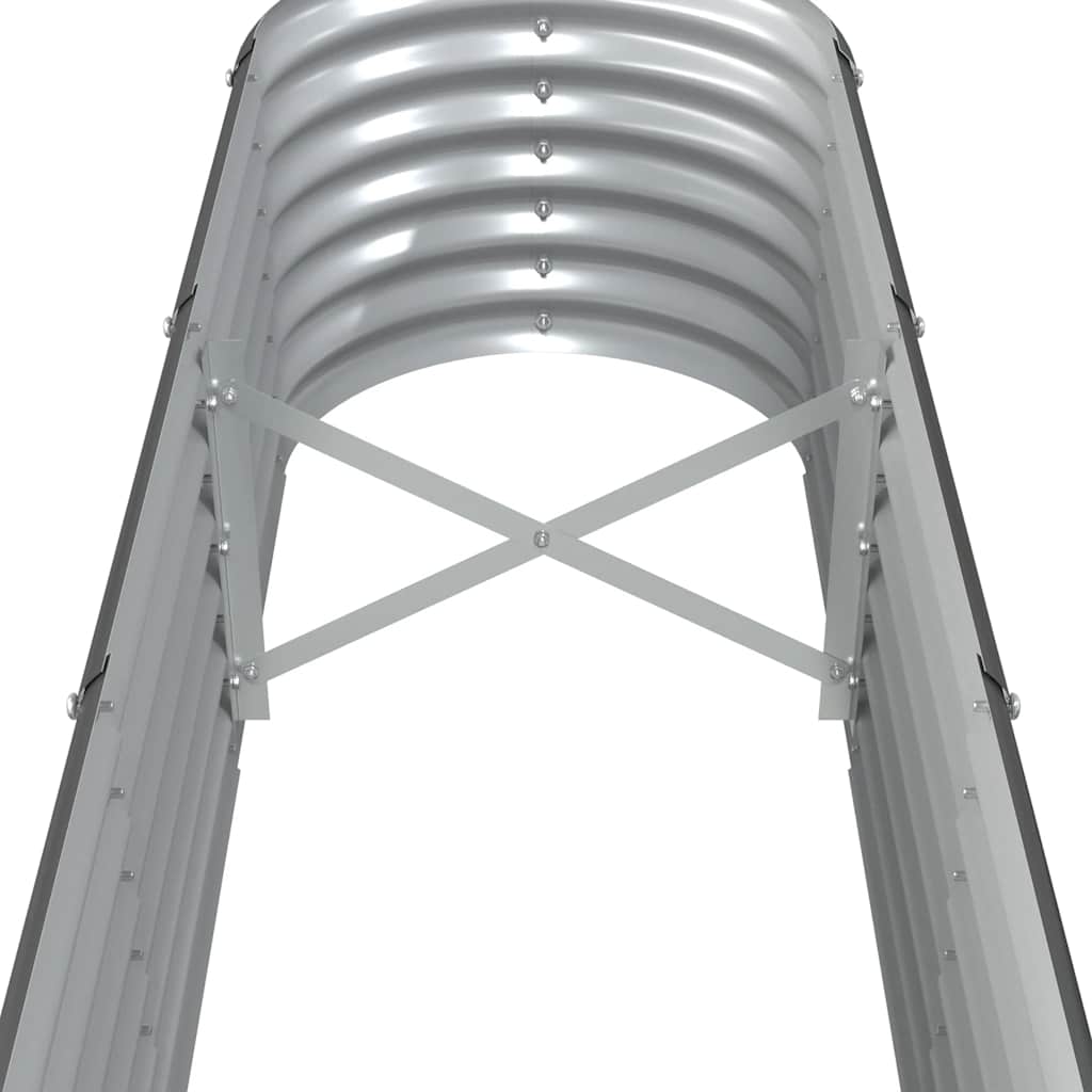 Canteiro elevado jardim 332x40x36 aço galvanizado antracite