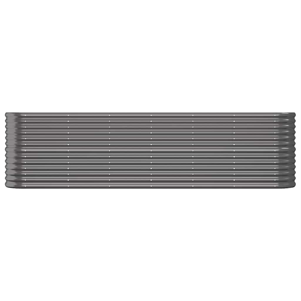 Canteiro elevado jardim 260x40x68 aço galvanizado antracite