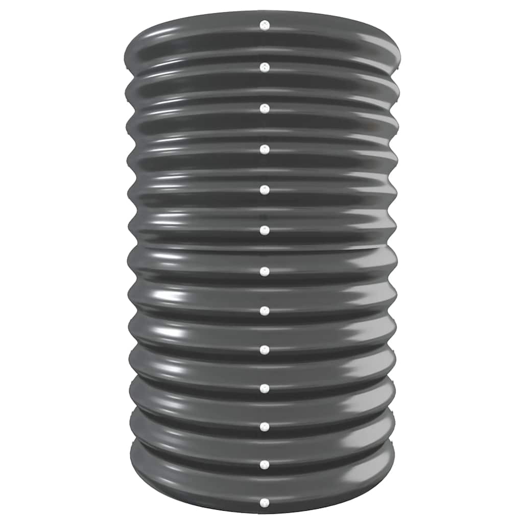 Canteiro elevado jardim 332x40x68 aço galvanizado antracite