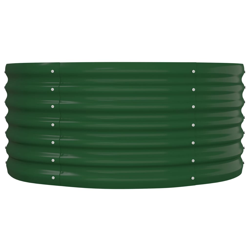 Canteiro elevado jardim 152x80x36 cm aço galvanizado verde