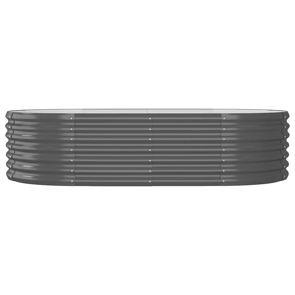 Canteiro elevado jardim 152x80x36 aço galvanizado antracite