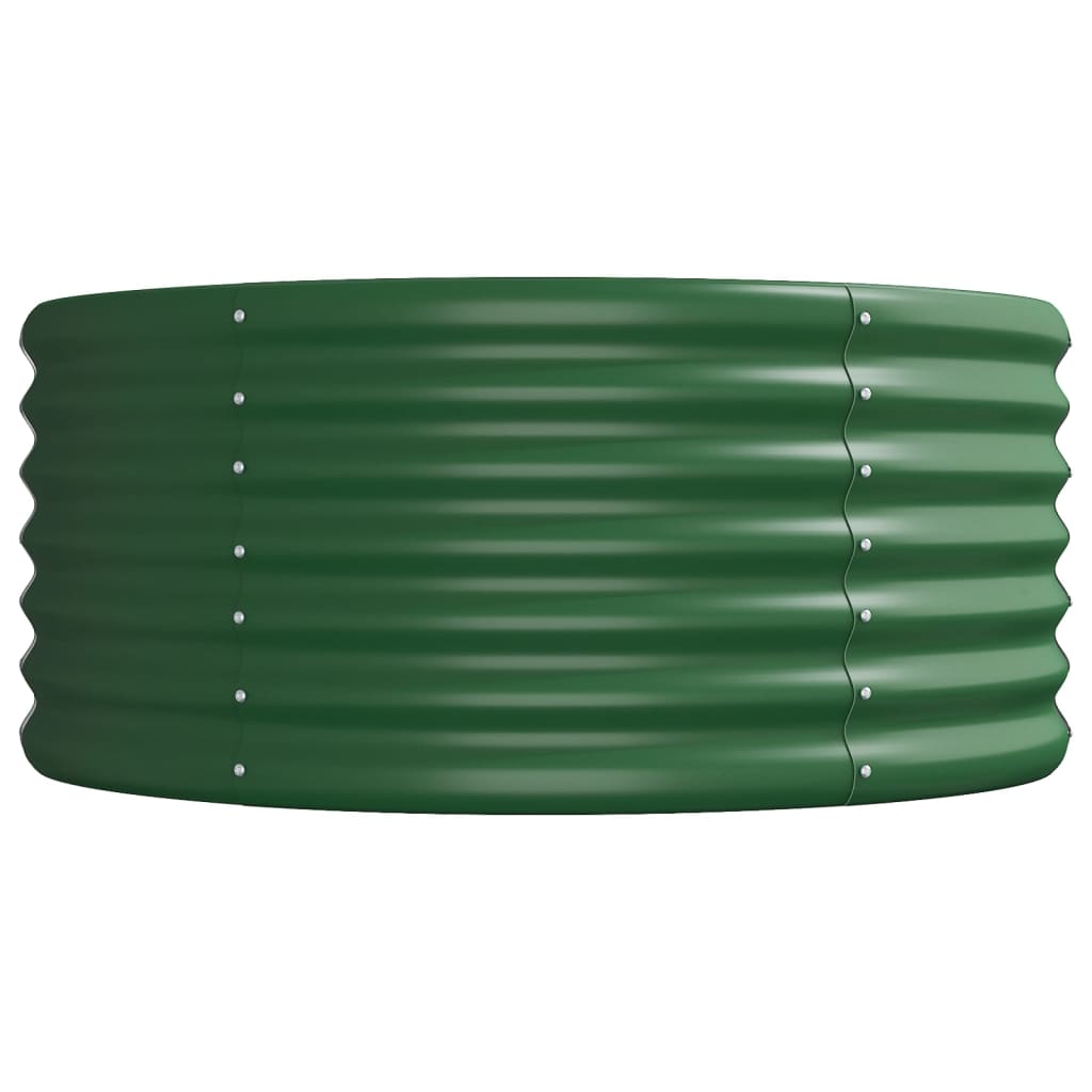 Canteiro elevado jardim 224x80x36 cm aço galvanizado verde