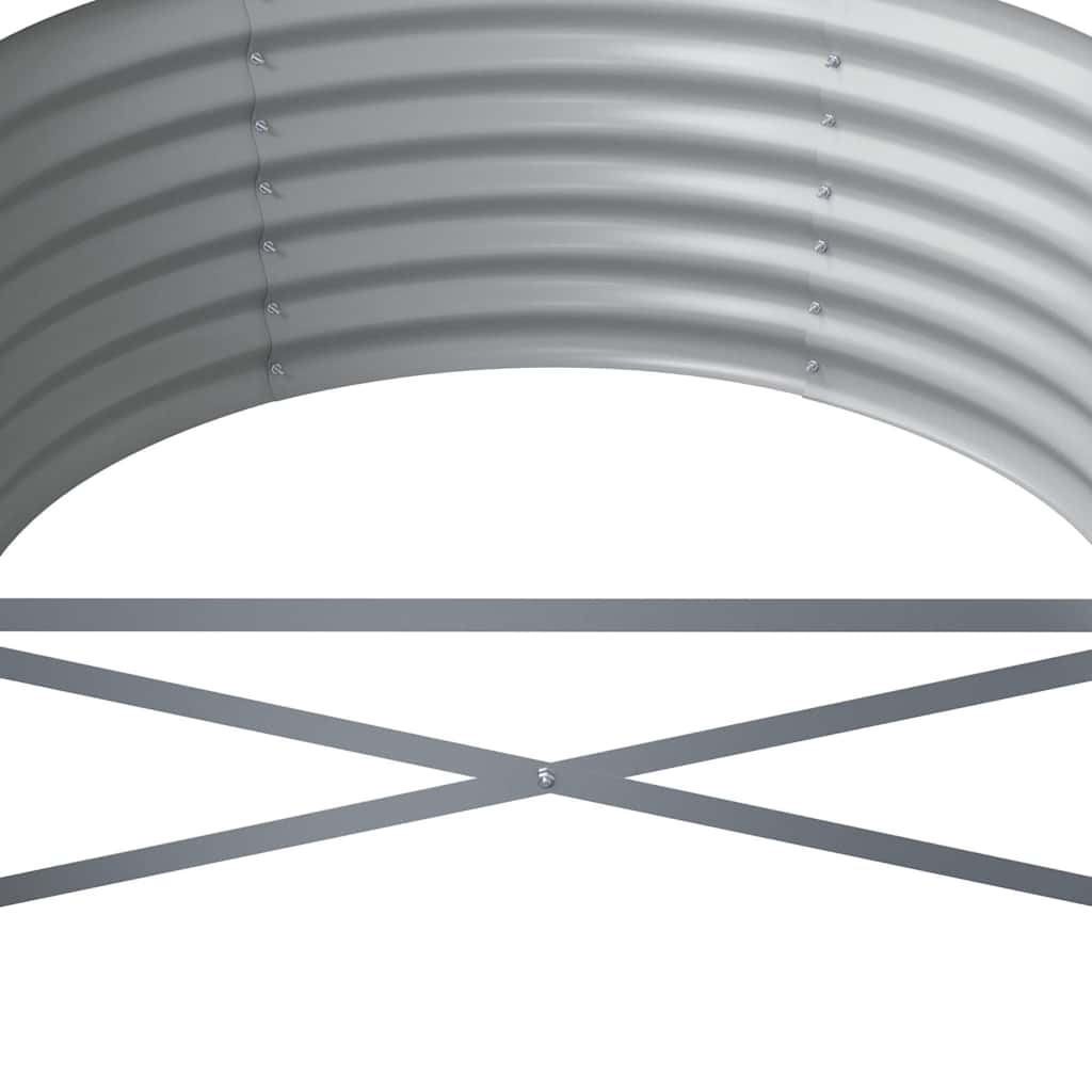 Canteiro elevado jardim 224x80x36 aço galvanizado antracite